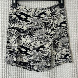 Reformation Margot Front Slit Los Angeles Hollywood Print Mini Skirt Women's 4